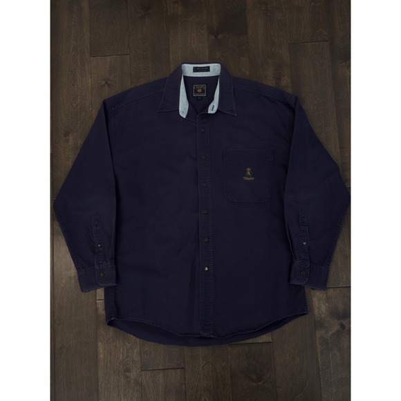 Chaps Ralph Lauren Other - Vintage Chaps Ralph Lauren Mens Size Large Button Down Purple Shirt Crown Logo